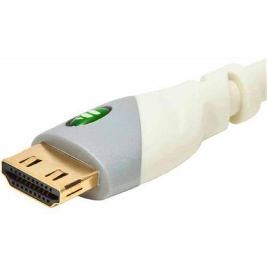 Monster Câble HDMI à Vitesse Standard de 13 pi avec Ethernet, Connecteur Plaqué Or, Blanc - Simple Boutique