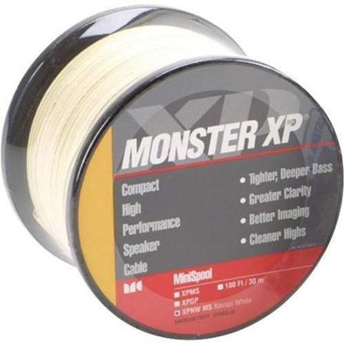 Monster Cable XP Câble Haut-Parleur 16 AWG Peinturable Blanc Navajo 50Pi