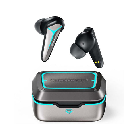 Monster - Écouteurs Intra-Auriculaire Mission V1, Bluetooth 5.0 avec Microphone Intégré et Supression de Bruit, Noir