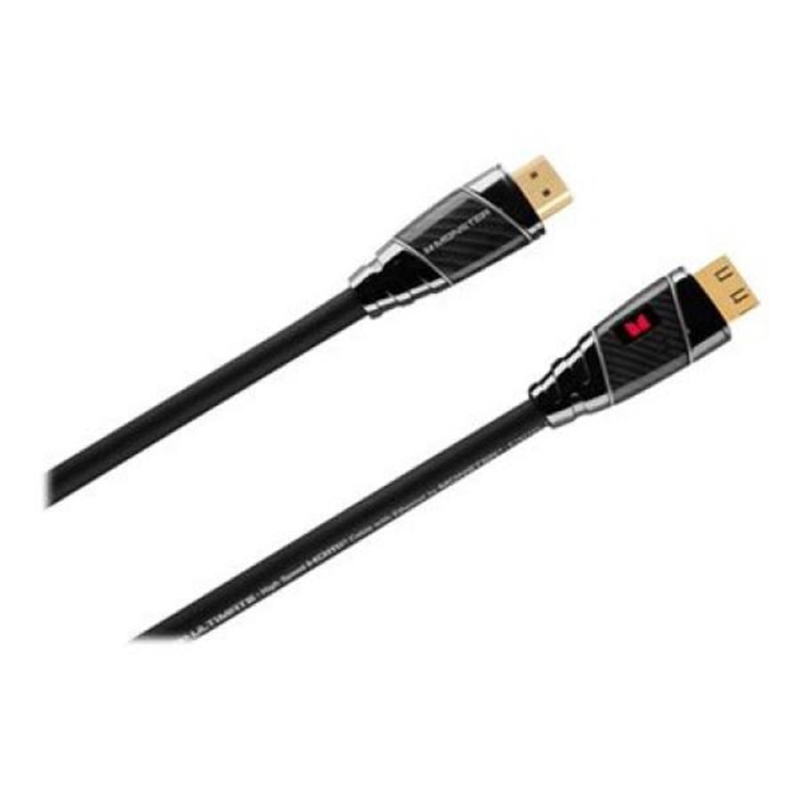 Monster ULTIMATE Câble HDMI à Vitesse Standard de 16 pi avec Ethernet, Connecteur Plaqué Or, Noir - Simple Boutique
