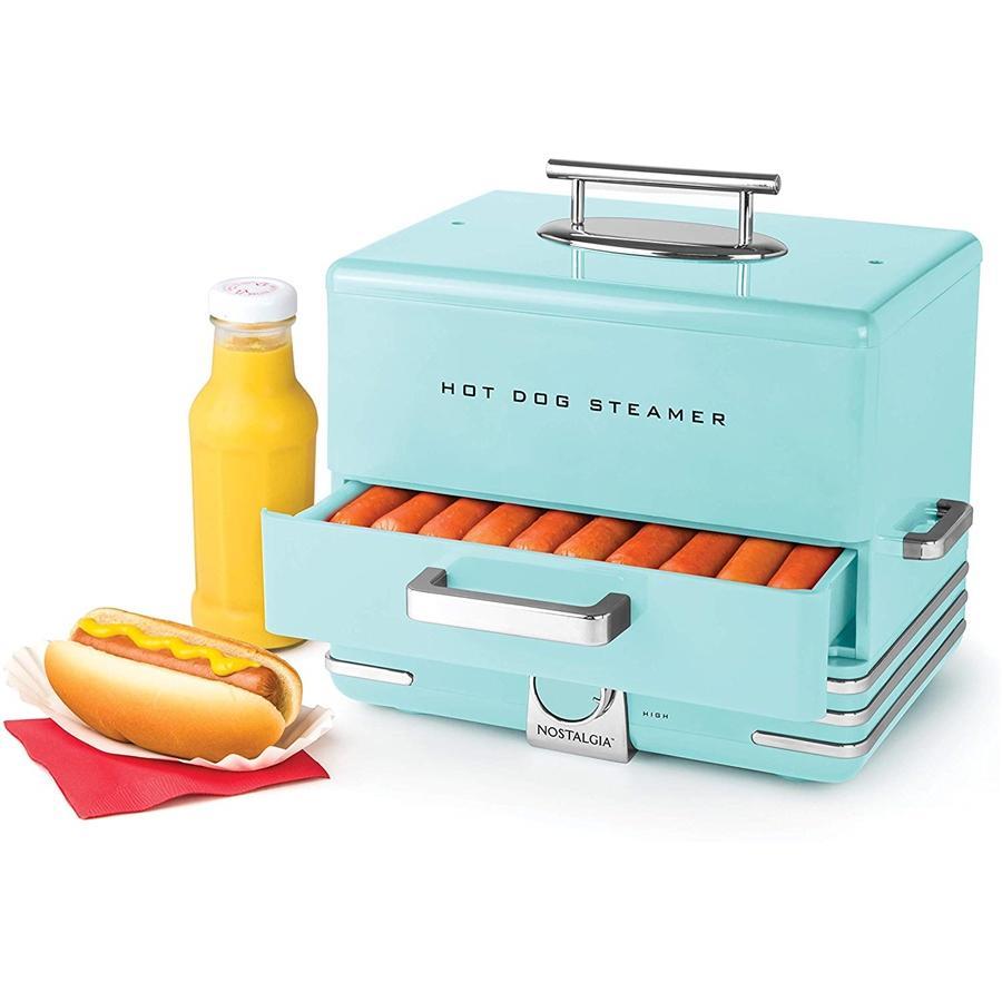 Nostalgia HDS248AQ Autocuiseur à Vapeur pour Hot-Dog, Turquoise - Simple Boutique