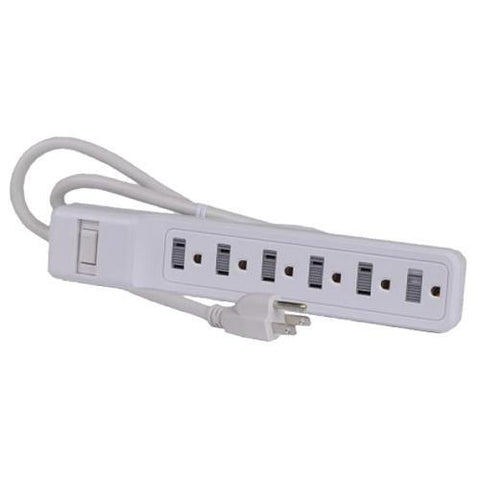 Onn Protecteur De Surtension 6 Prises 500 Joules 2.5 Pi Blanc
