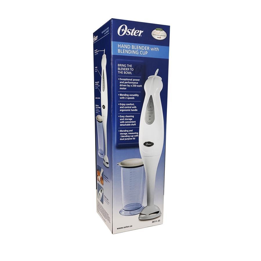 Oster Mélangeur à Main 2 Vitesses avec Gobelet, 250 Watts, Blanc - Simple Boutique