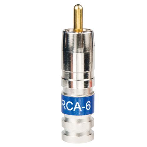 PCT Connecteurs compression RCA câble coaxial RG-6 bleu 10pk - Simple Boutique