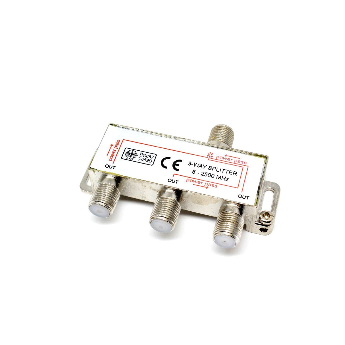 PREMIUM Splitter Y coaxial F Type 1 IN x 3 OUT - 5~2400 MHz - Simple Boutique