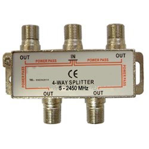 PREMIUM Splitter Y coaxial F Type 1 IN x 4 OUT - 5~2450 MHz - Simple Boutique
