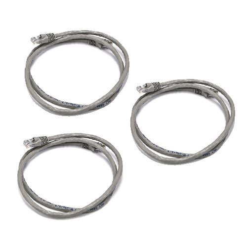Paquet Valeur de 3x Câble ethernet réseau Cat6 500MHz RJ-45 7 pi gris - Simple Boutique