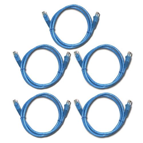 Paquet Valeur de 5x Câble ethernet réseau Cat6 500MHz RJ-45 3 pi bleu - Simple Boutique
