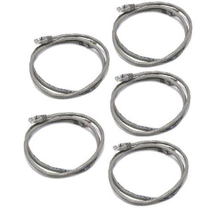 Paquet Valeur de 5x Câble ethernet réseau Cat6 500MHz RJ-45 3 pi gris - Simple Boutique