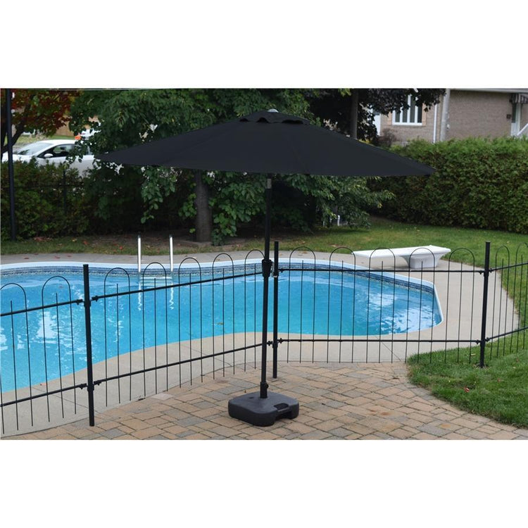 Parasol en toile octogonal 8,5' Noir - Simple Boutique