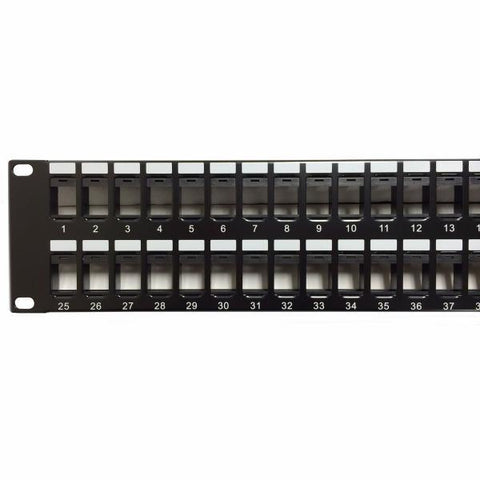 Patch Panel vide pour connecteurs keystone 48 ports noir 19