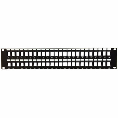 Patch Panel vide pour connecteurs keystone 48 ports noir 19