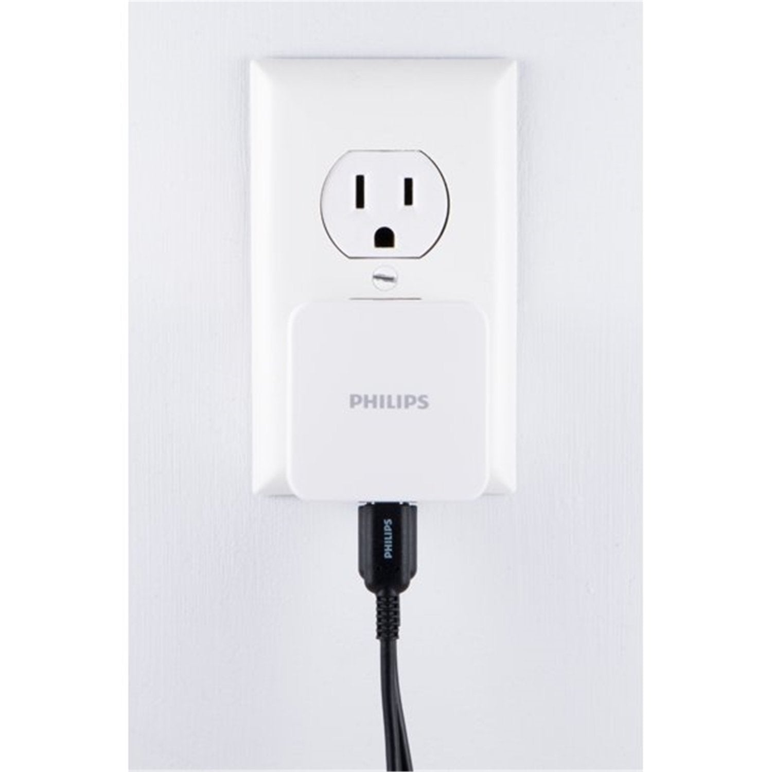 Philips - Chargeur USB Mural avec 1 Prise USB-A et 1 Prise USB-C, Blanc - Simple Boutique