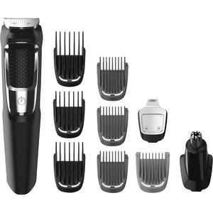 Philips - Ensemble de Tondeuse Sans-Fil et 13 Accessoires, Batterie Rechargeable, Noir - Simple Boutique
