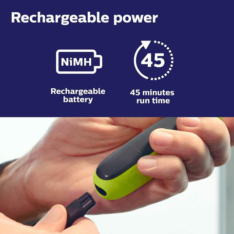 Philips - Tondeuse Électrique avec Batterie Rechargeable, Vert