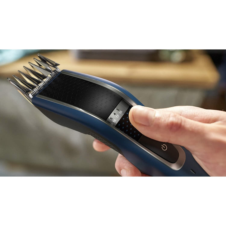 Philips - Tondeuse à Cheveux Sans-Fil avec 28 Réglages de Longeur, Bleu - Simple Boutique
