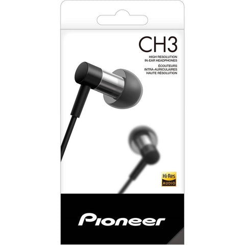 Pioneer SE-CH3T-B Écouteurs Intra-Auriculaire, Certifié Haute Résolution avec Télécommande et Microphone, Black