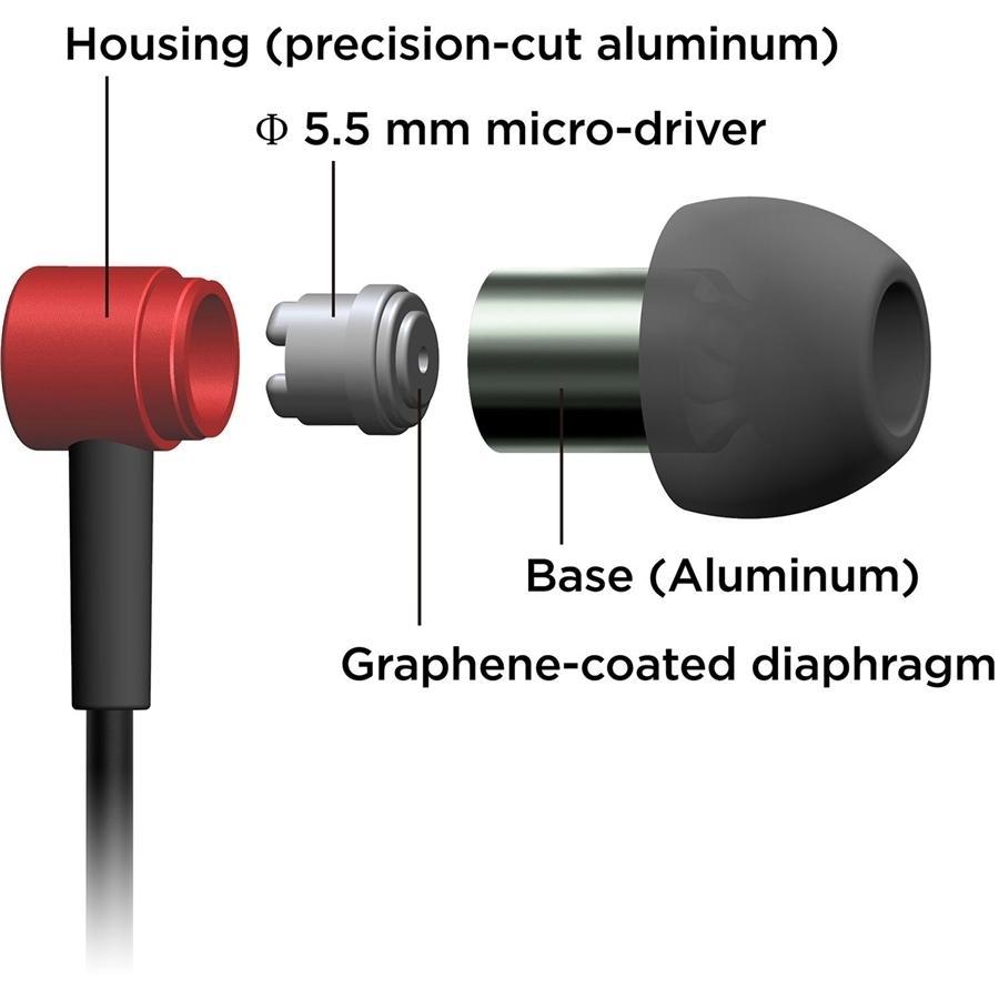 Pioneer SE-CH3T-R Écouteurs Intra-Auriculaire, Certifié Haute Résolution avec Télécommande et Microphone, Rouge - Simple Boutique