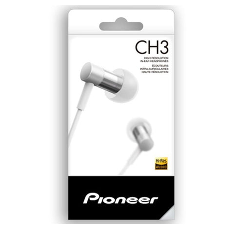 Pioneer SE-CH3T-S Écouteurs Intra-Auriculaire, Certifié Haute Résolution avec Télécommande et Microphone, Argenté