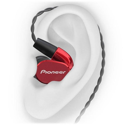 Pioneer SE-CH5T-R Écouteurs Intra-Auriculaire, Certifié Haute Résolution, Rouge