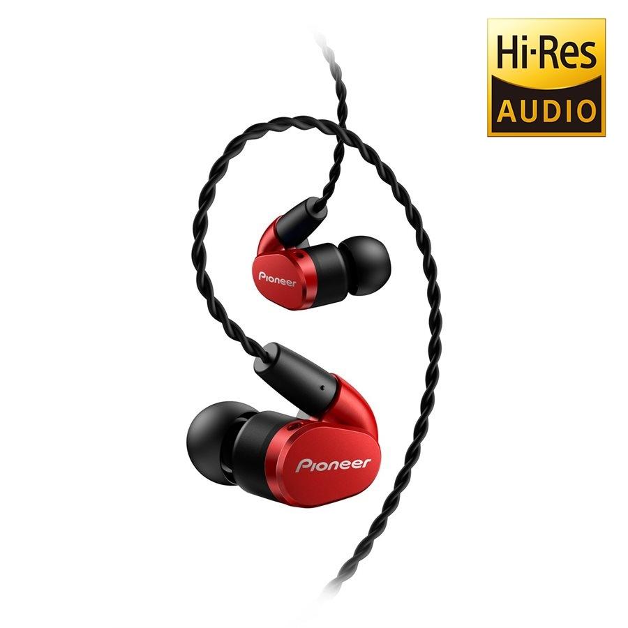 Pioneer SE-CH5T-R Écouteurs Intra-Auriculaire, Certifié Haute Résolution, Rouge - Simple Boutique