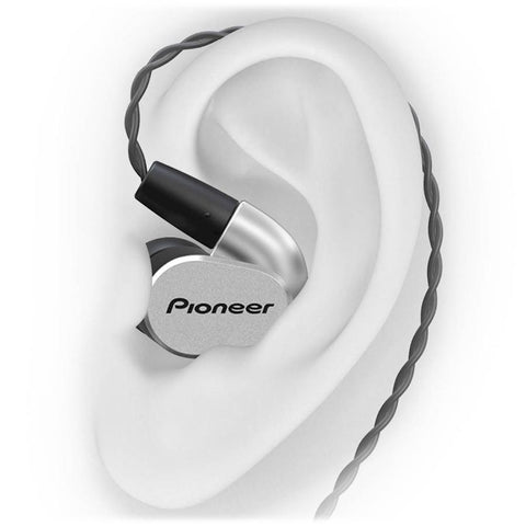Pioneer SE-CH5T-S Écouteurs Intra-Auriculaire, Certifié Haute Résolution, Argenté