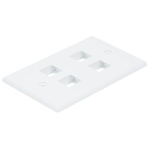 Plaque murale Keystone blanche 4 ouvertures - Simple Boutique