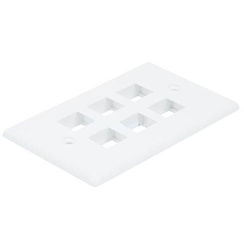Plaque murale Keystone blanche 6 ouvertures - Simple Boutique