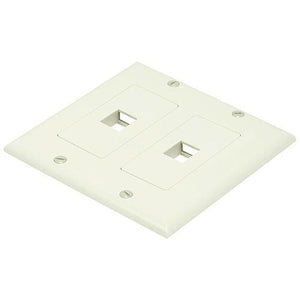 Plaque murale Keystone double blanche 2x 1 ouverture - Simple Boutique