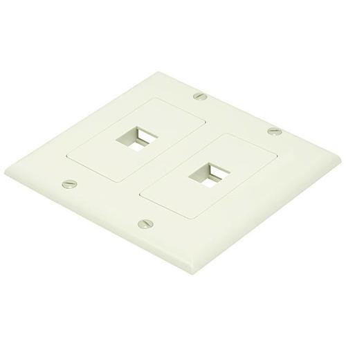 Plaque murale Keystone double blanche 2x 1 ouverture - Simple Boutique