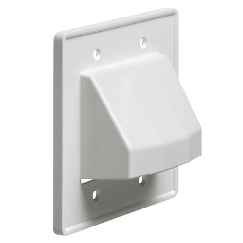 Plaque murale "Pass-thru" tout câbles DOUBLE Blanc Réversible - Simple Boutique