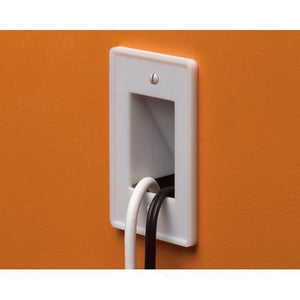 Plaque murale "Pass-thru" tout câbles SIMPLE Blanc Réversible - Simple Boutique