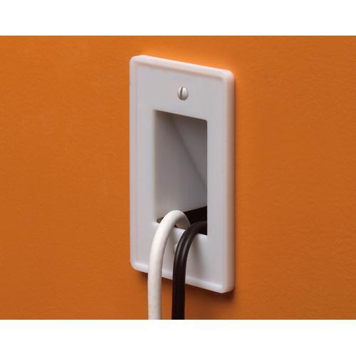Plaque murale "Pass-thru" tout câbles SIMPLE Blanc Réversible - Simple Boutique