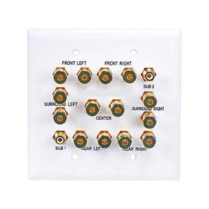 Plaques avec conn. "banane" 7.2 haut-parleurs - Blanche - Simple Boutique
