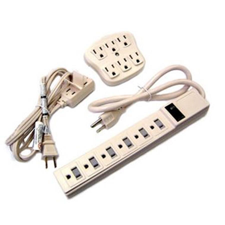 Power Sentry PPS2690WA Ensemble 3 Multiprises , Rallonge - Adapteur Mural - Barre d'alimentation - 15 Prises Blanc - Simple Boutique