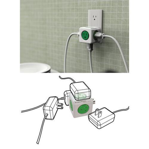 PowerCube Mural Original 5 Prises - Vert - Simple Boutique