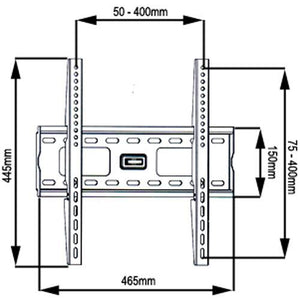 Prime Mounts Support Mural ANTI-VOL Fixe LCD LED PLASMA 23" à 46" 400x400 - Simple Boutique