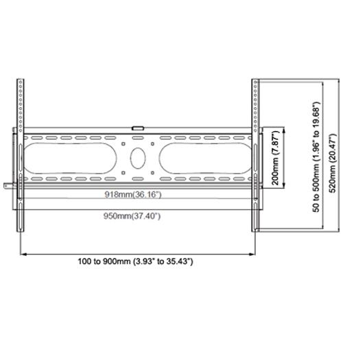 Prime Mounts Support Mural fixe ultra-mince noir HDTV LED LCD PLASMA 42 à 95" - Simple Boutique