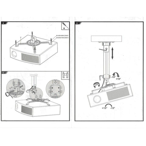 Prime Mounts Support Projecteur Extensible 21.5 à 35.5