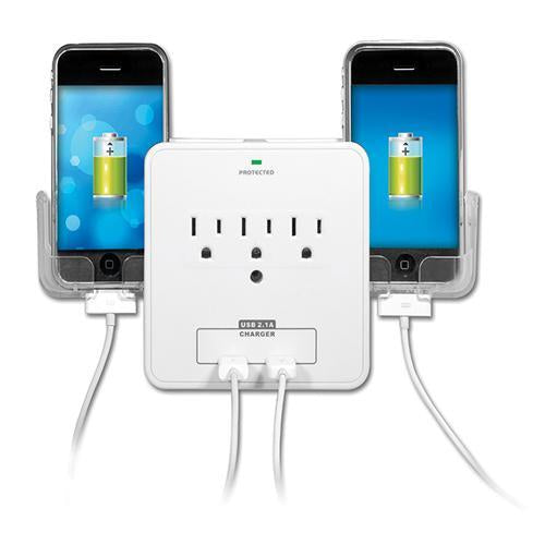 Prime Power Protecteur surtension électrique mural 540J 3 prises 2 USB - Simple Boutique