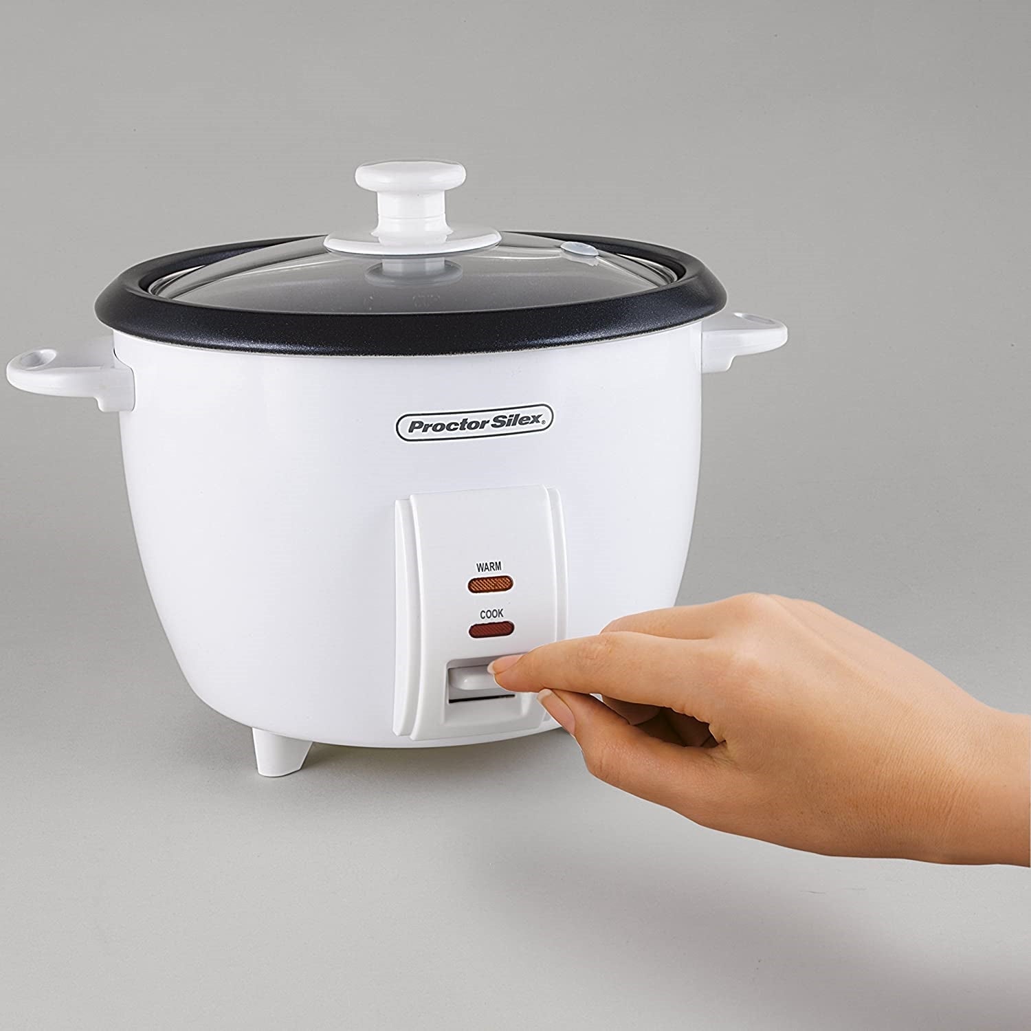 Proctor Silex - Cuiseur à Riz, Capacité de 8 Tasses de Riz Cuit, 350 Watts, Blanc - Simple Boutique
