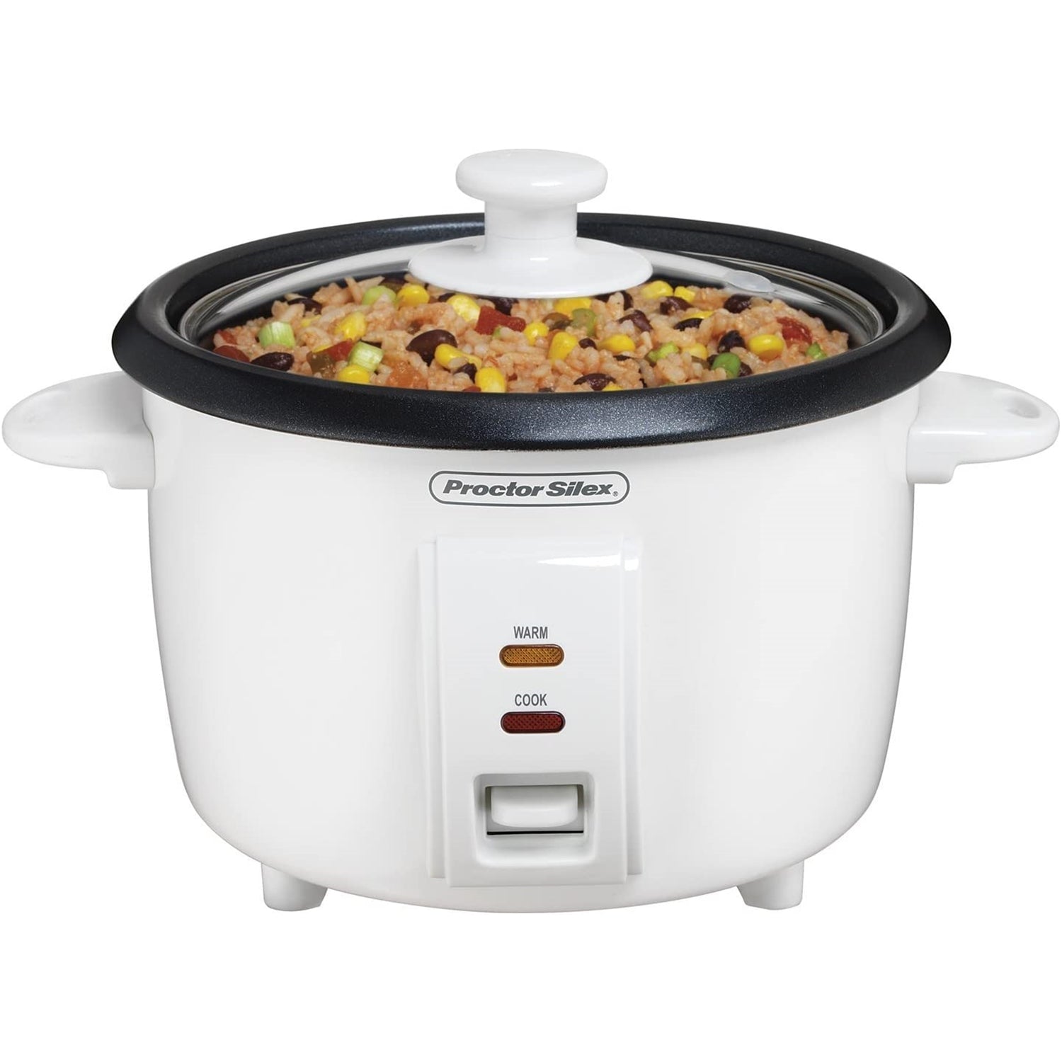 Proctor Silex - Cuiseur à Riz, Capacité de 8 Tasses de Riz Cuit, 350 Watts, Blanc - Simple Boutique