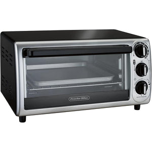 Proctor Silex - Four Grille-Pain à 4 Tranches avec Plaque de Cuisson, Noir - Simple Boutique