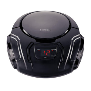 Proscan - BoomBox / Lecteur CD Portable Avec Radio AM/FM et Entrée AUX, Noir - Simple Boutique