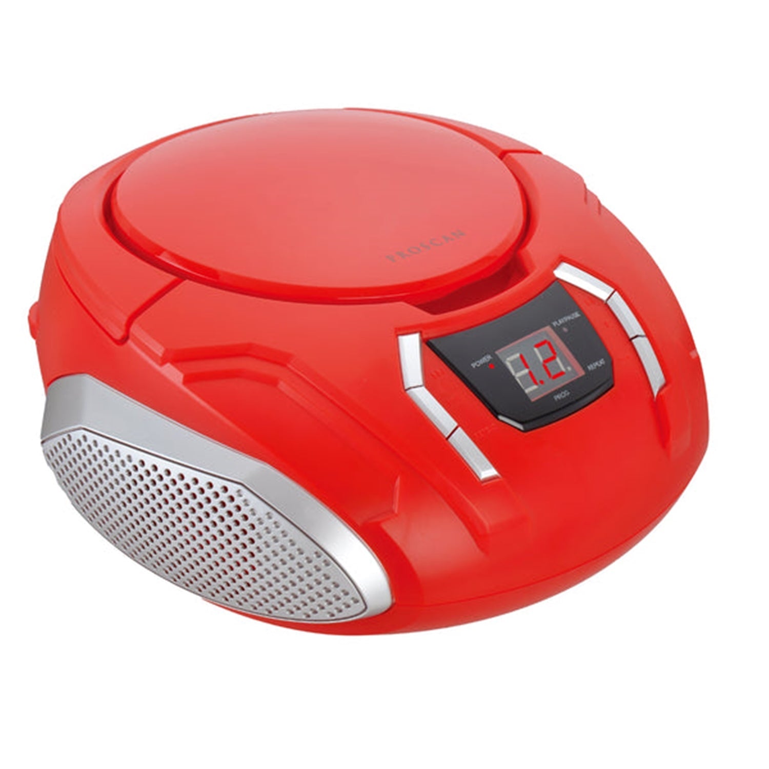 Proscan - BoomBox / Lecteur CD Portable Avec Radio AM/FM et Entrée AUX, Rouge - Simple Boutique