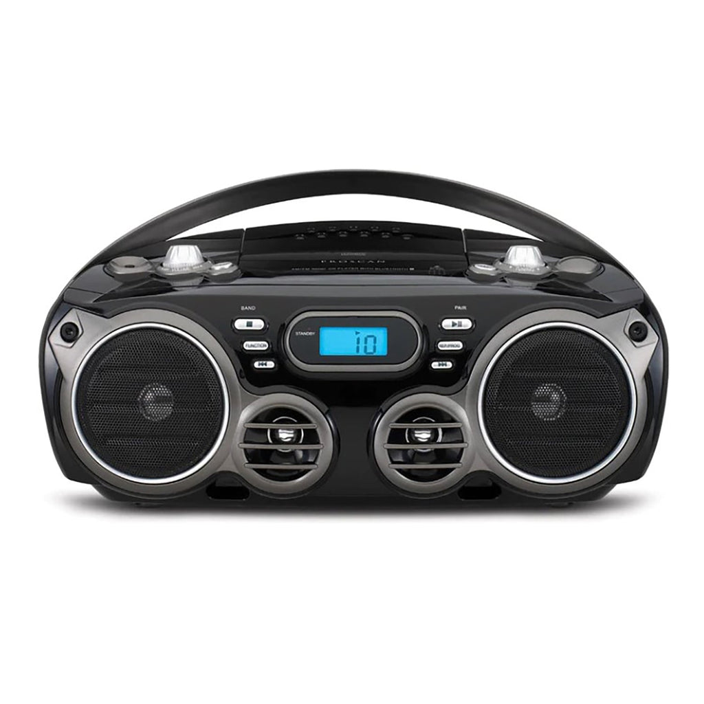 Proscan - BoomBox / Lecteur CD Portable avec Bluetooth, Radio AM/FM et Entrée AUX, Noir