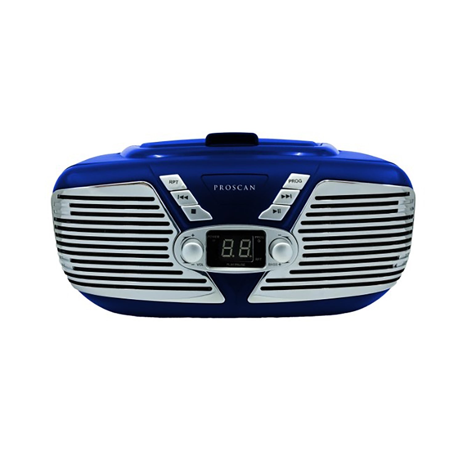 Proscan - BoomBox / Lecteur CD Portable avec Radio AM/FM, Style Rétro, Entrée AUX, Bleu - Simple Boutique