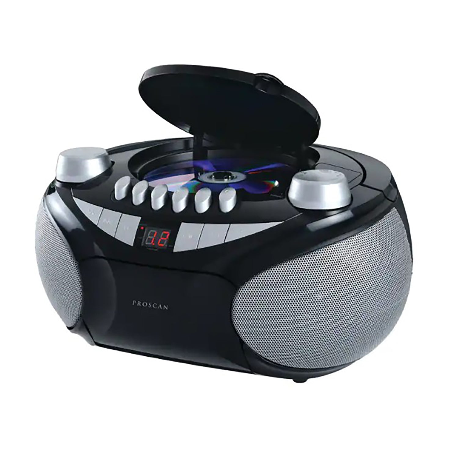 Proscan - BoomBox avec Lecteur CD et Casette, Radio AM/FM, Entrée AUX, Noir - Simple Boutique