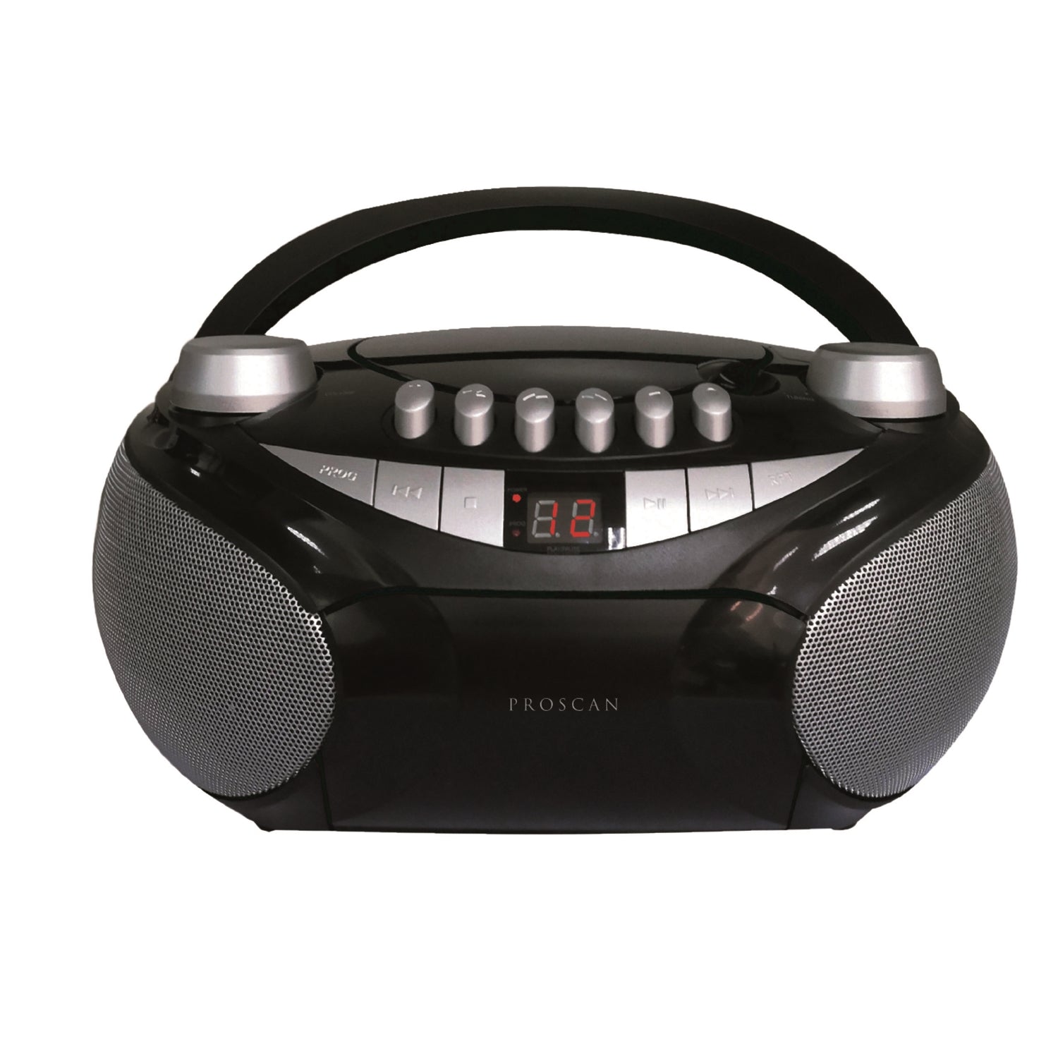 Proscan - BoomBox avec Lecteur CD et Casette, Radio AM/FM, Entrée AUX, Noir - Simple Boutique