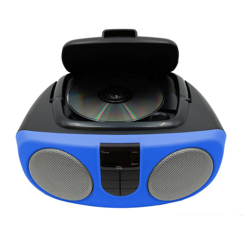 Proscan - BoomBox/Lecteur CD Portable avec Radio AM/FM, Entrée AUX, Bleu